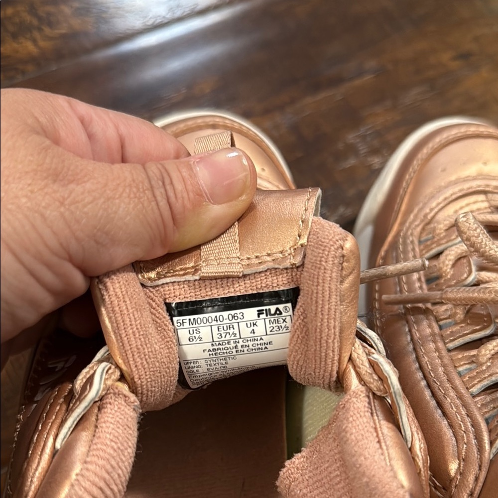 Fila Disruptor Shiny Copper Sneakers - Women’s Size 6.5 - Picture 5 of 5